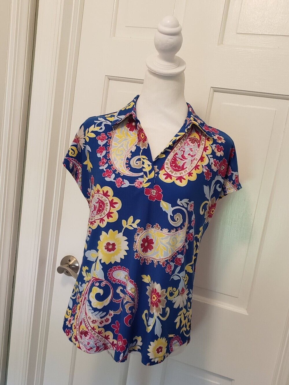 Jones New York Signature Collection Colorful Knit Top Small Casual Athlesiure
